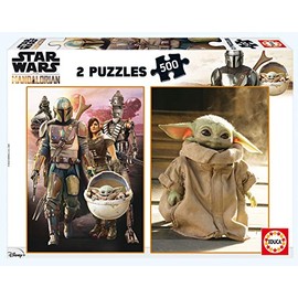 Educa 18871 The Mandalorian 2 Puzzles x 500 Pieces, multicoloured, 2 x 500 piezas
