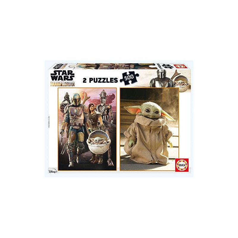 Educa 18871 The Mandalorian 2 Puzzles x 500 Pieces, multicoloured,
