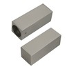 End cap, end piece cuboid for curtain rod, 20 mm