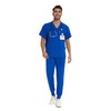 COZYFIT Men Scrubs Set — Stretch V-Neck Scrub Top &