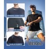 Workout Mens Shirts - Black Dry Fit Gym Short Sleeve