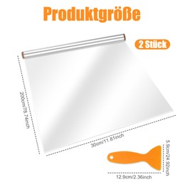 2 Rollen Antistatische Wandschutzfolie selbstklebend, 30 × 200 cm Pro Rolle, Klebefolie Möbel für Wände, Küchen, Tische, Türen auf Tischfolie Transparent