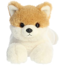 Aurora® Adorable Flopsie™ Peanut Pom Pup™ Stuffed Animal - Playful Ease - Timeless Companions - White 12 Inches