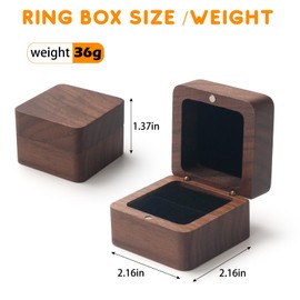 MAZYPO Wooden Rings for Weddings, Engagements Made of Fine Wood, Private Rings Made of Exquisite Jewellery for Holders of a Wedding Ring on the Shelf