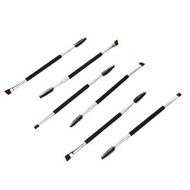 BIUDECO 6pcs Eyebrow Brush Kit Angled Spoolie Birthday Surprise for Her Enhance Eyelashes Brows Natural Makeup Black
