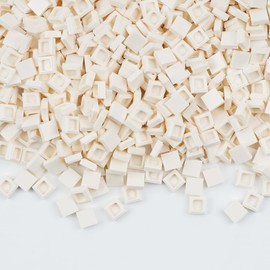 WSRYLTCH Classic Building Block 1×1 Square Tiles: Dots 1500pcs Flat Bricks Parts and Pieces, Smooth Plate Pixel Art Mosaic Bulk Lot White