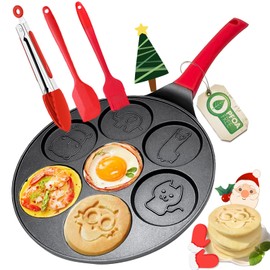 DAYOOH Egg Pan Omelette Pan Pancake Pan Maker Nonstick Egg Cooker Skillet for Pancakes Cookies Burgers Breakfast Pan