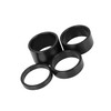 Partuto 4 Pcs Bicycle Headset Spacer Black Fit 11/8inch Stem