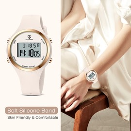 Watches for Women, Ladies Watches Outdoor Sport with Alarm/Calendar/Back Light/Stopwatch/Chronograph, Digital Watch Gifts for Teen Girls/Women China