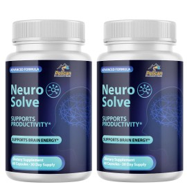 Pelican Vitamins Neuro Solve- Brain Support- 2 Bottles- 120 Capsules