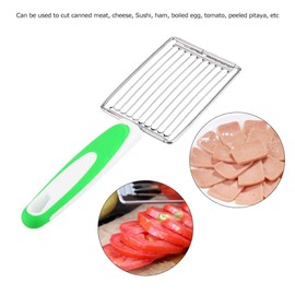 Akozon Luncheon Meat Cutter Stainless Steel Ham Fruit Tomato Slicer Boiled Egg Slicer Fruit Slicer Soft Food Slicer Sushi Cutter Cheese Kitchen Soft Food Cutting Tool