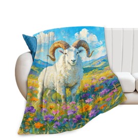 Goat Blanket Goat Throw Blanket Soft Cozy Fleece Fuzzy Stuff Plush Flannel Gifts for Girls Women Boys Kids Adults 40''x50''