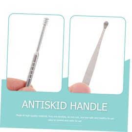 SAFIGLE 1 Set Stainless Steel Ear Wax Removal Tool Ear Cleaning Supplies for Dry and Oily Wax Removal Polished Design for Massage Itch Relief Portable