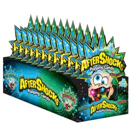 After Shocks Popping Candy Blue Raspberry/Watermelon Flavors 1.06 Ounce Bags (Pack of 16)