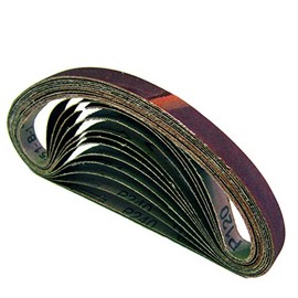 10 Piece HKB Fabric Sanding Belts 13 x 457 mm Grain Each 2 x 40, 60, 80, 120, 240 Black and Decker Power File Professional Quality for Multiple Surfaces, Fine and streak-free Sanding, Universal Use, Item No. 10847