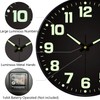 Mabpedo Glow in The Dark Wall Clock, 8" Silent Non-Ticking