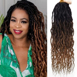 Faux Locs Crochet Hair 24Inch Crochet Locs, 8Packs Soft Locs With Curly Ends Boho Faux Locs Crochet Braids(OT4/30, 24(Pack of 8))