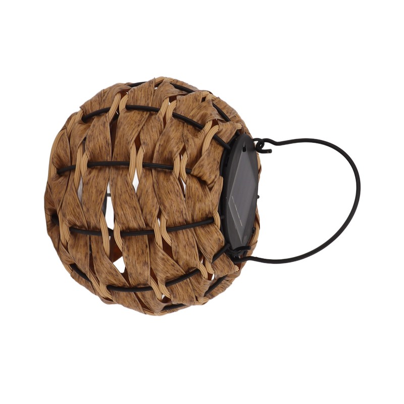 Outdoor Solar Lantern LED Waterproof Hollowed Rattan Ball Solar Hanging