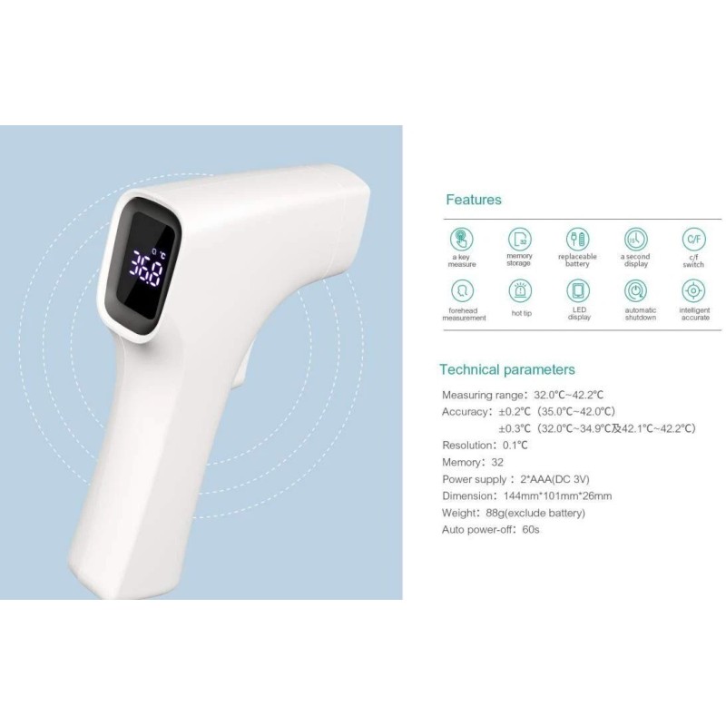 BBLove Non-Contact Infrared Forehead Digital Thermometer for Adults, Babies, Chi
