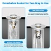 Universal Bathroom Sink Stopper Hair Catcher Upgraded with 2-Layer Detachable