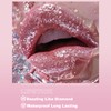 Wugbc Metallic Lipstick Glitter Lip Stick Long Lasting Waterproof Shine