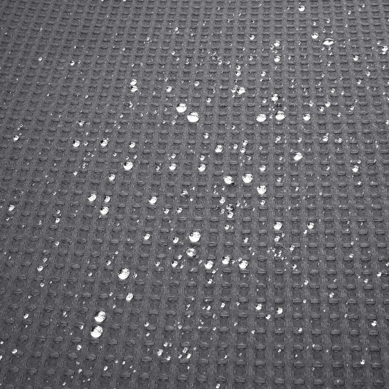 Extra Long No Hooks Required Waffle Weave Shower Curtain with