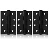 XFORT 4 Inch (100mm) Matt Black Ball Bearing Hinges, Steel