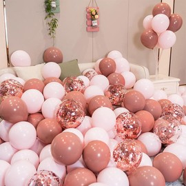 Balloons Dark Pink, Pack of 84 Balloons Garland Balloons Dark Pink 18 Inches 12 Inches 10 Inches 5 Inches Helium Balloons Dark Pink for Wedding, Birthday, Baby Shower, Graduation, Decoration