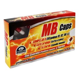 Complejo B, Te Verde Guarana Y Taurina Mb Natutech 30cap Sabor Natural                                                                                