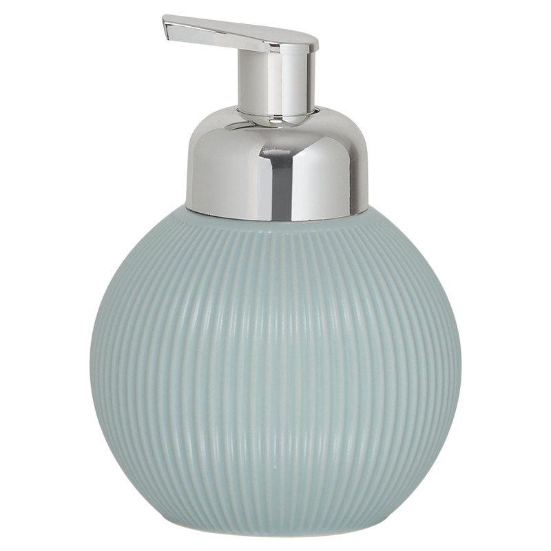 Sealskin Convex Soap Dispenser, Ceramic, Light Blue, 10.7 x 15