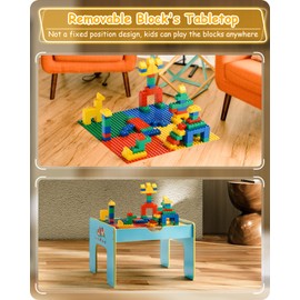 SainSmart Jr. Wooden Train Table, 3-in-1 Activity Activity Table Playset for Kids, 51PCS Train Set with Storage Box, Gift for Toddlers Boys Girls