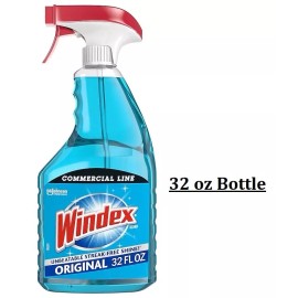 Windex Glass and Window Cleaner Spray, Original Blue, (Pick 23oz, 32oz OR 128oz) - 32 oz Bottle