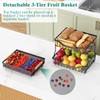 Giwil 3 Tier Countertop Fruit Mesh Basket for Kitchen, Vegetable