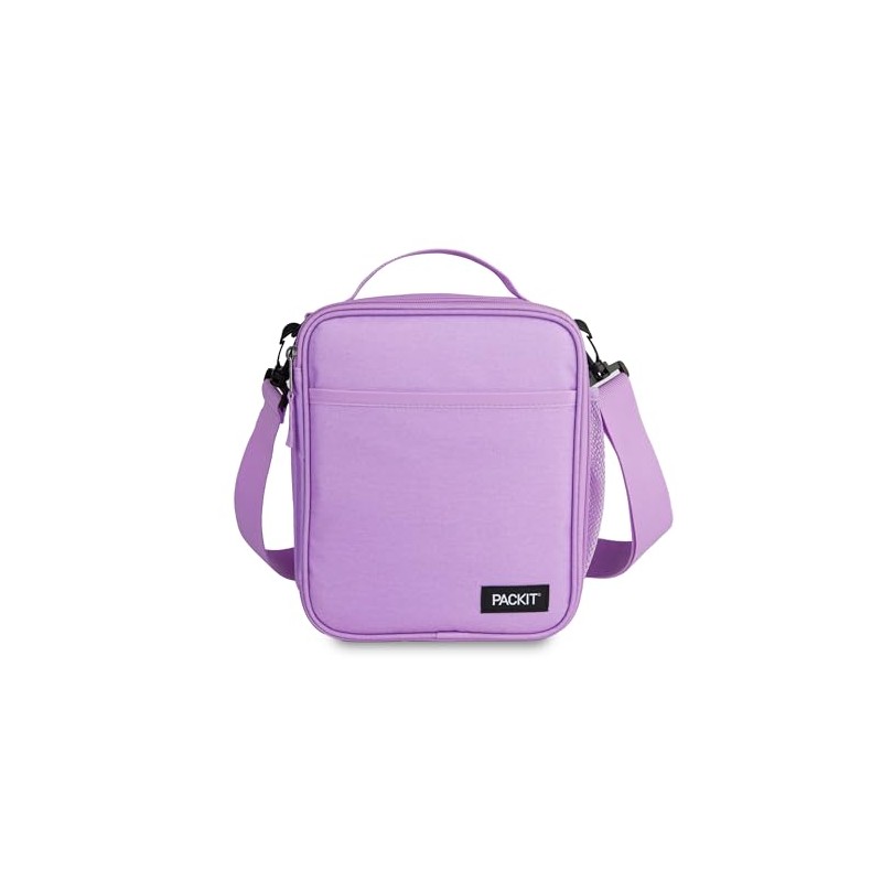 PackIt® Freezable Crossbody Lunch Box, Lavender, Built with ECOFREEZE® Technology,