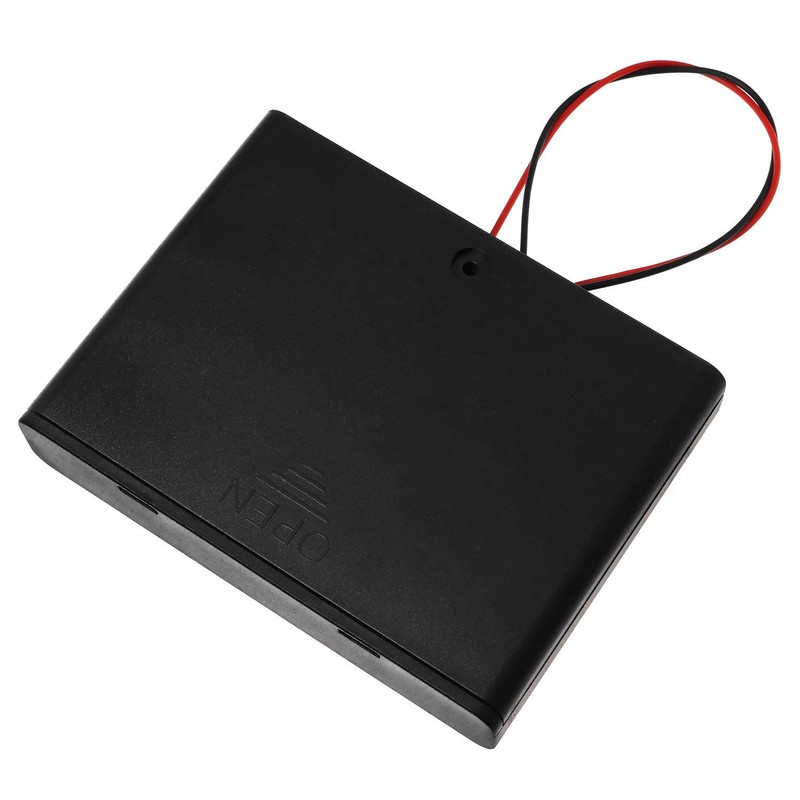E-outstanding 9V Battery Holder 6X 1.5V AA Battery Storage Case