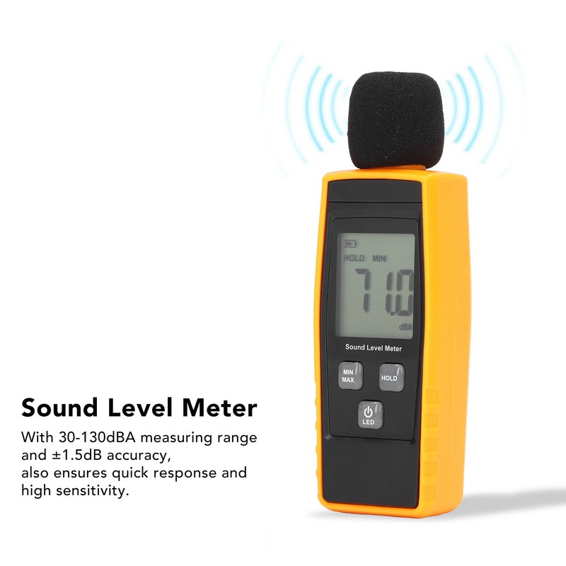 Sound Level Meter Digital Display Noise Detector Decibel Tester Tool