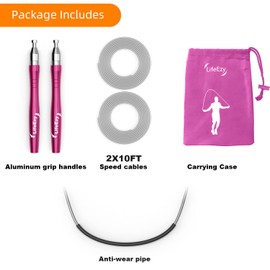 Jump Rope, High Speed Weighted Jump Rope - Premium Quality Tangle-Free - Self-Locking Screw-Free Design - Jump Ropes for Fitness - Skipping Rope for Workout Fitness, Crossfit & Home Exercises (Purple)