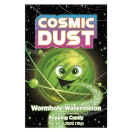 Cosmic Dust Popping Candy Wormhole Watermelon Flavour - 10 Packets of 10g - Fun and Exciting Popping Sensation - Great for Parties