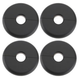 ECSiNG 4 Pieces 16 mm Radiator Pipe Cover Collar 70 mm Diameter for Radiator Wall Pipe Pipe Decoration Black