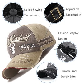 YKDLLF Baseball Cap for Men Cotton Baseball Cap Classic Cotton Embroidery Baseball Caps Embroidered Smile Adjustable Sun Protection Baseball Cap for Men Women Sporty, khaki, 58
