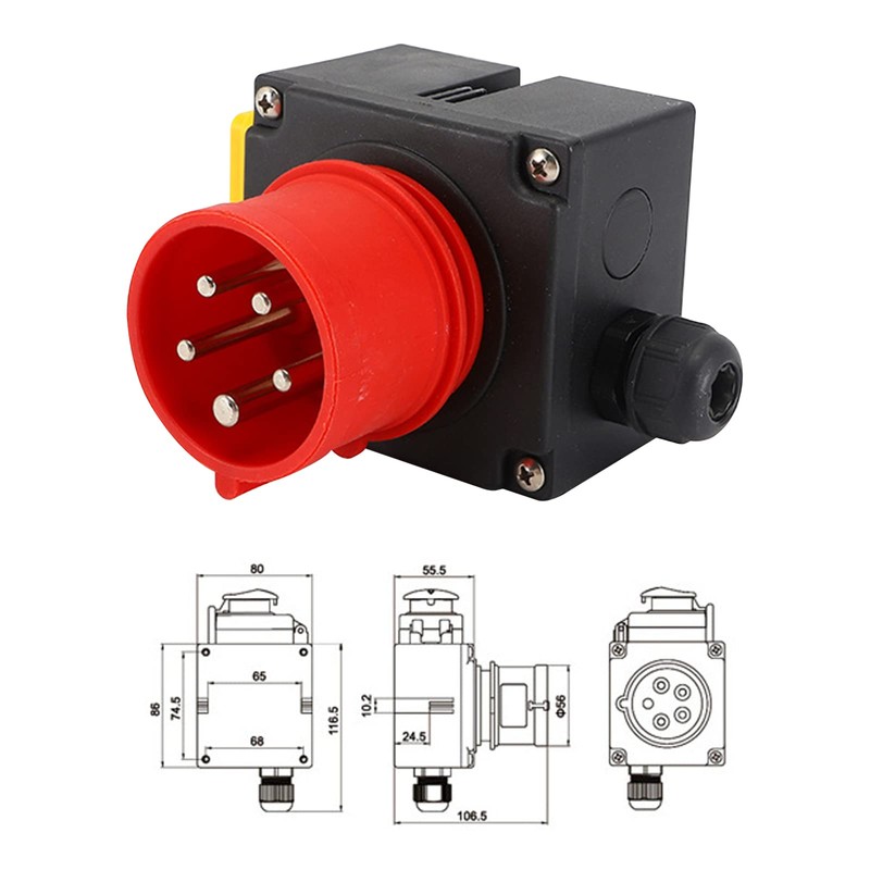 Switch/Plug Combination, KOA7 250 V, 50 Hz, 3 Phase Device