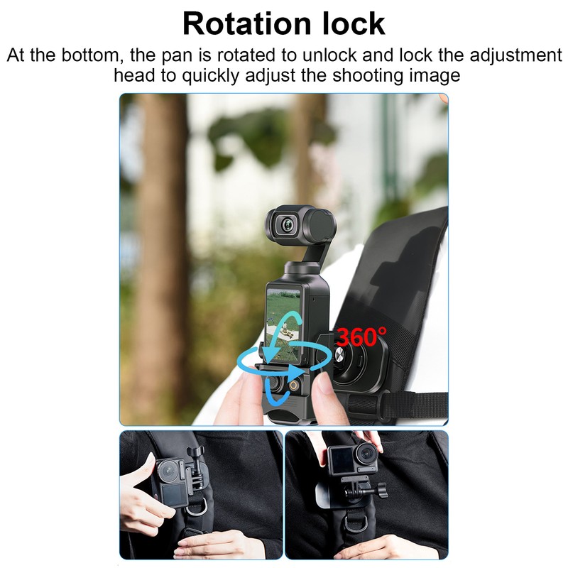 Swivel Backpack Clip 360° Rotation Firm Grip Magnet Mount Backpack