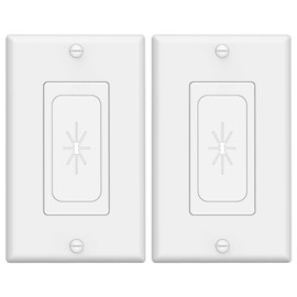 VCELINK Wall Plate Cable Pass Through, Single Gang Decorator Wall Plate Cover, Flexible Rubber Wall Grommets Insert for Low Voltage Cables, Wall Mount TV, Home Theater System, 2-Pack, White