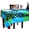 Sweet Us Celtic Print Tablecloth for Square Tables 72x72 Blue