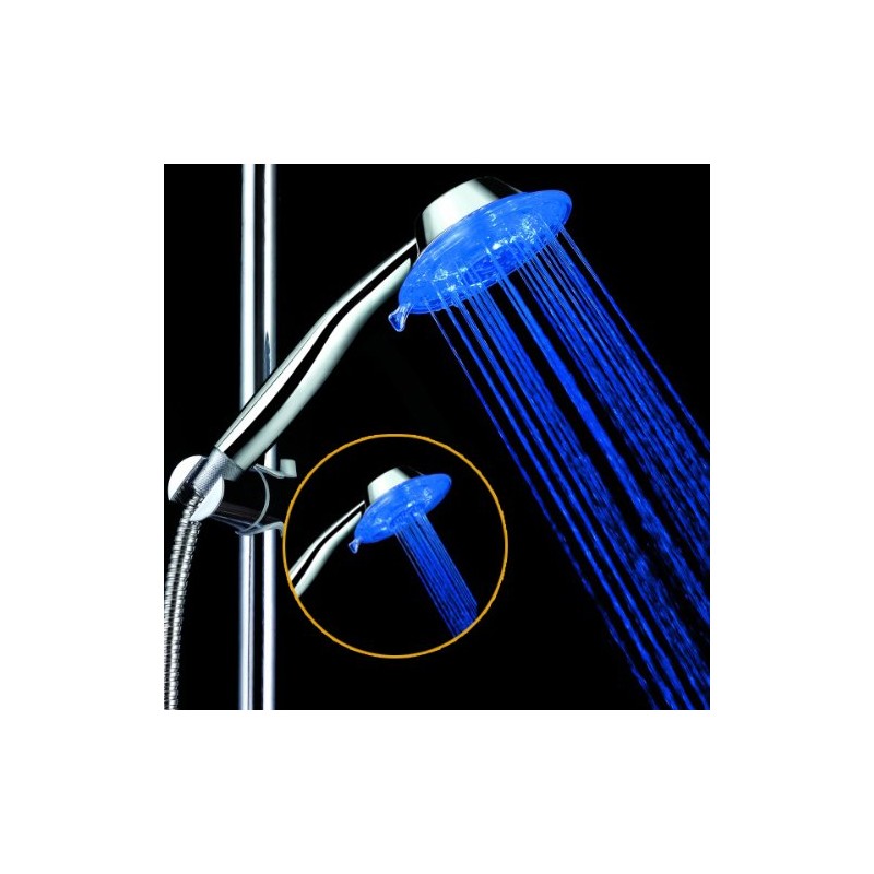 DP Bath RY-L025+RY-P012+RY-S001 LED Shower Handle Holder - Silver