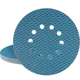 STEBRUAM Pack of 20 Sandpaper 225 mm Velcro with P60 Grit Sanding Discs 225 mm Velcro 10 Hole Diamond Shape Sanding Pads for Drywall Sanders Random Orbital Sanders Sanding Giraffe
