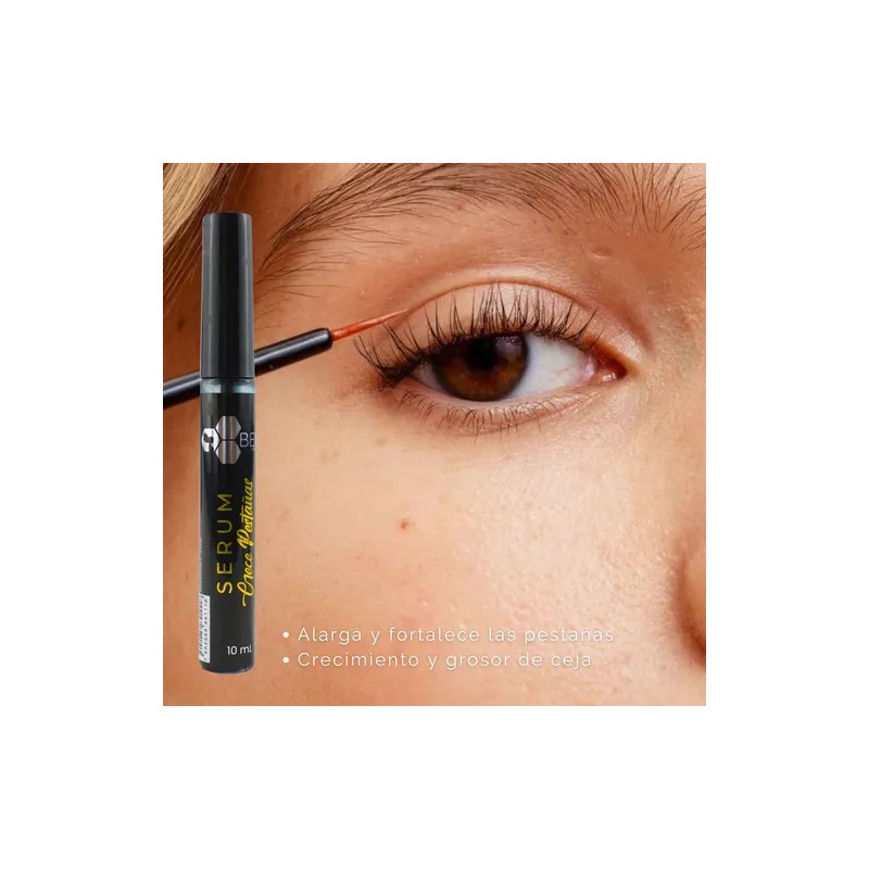 Serum Crece Pestañas Y Cejas Negro 3 Piezas Bena