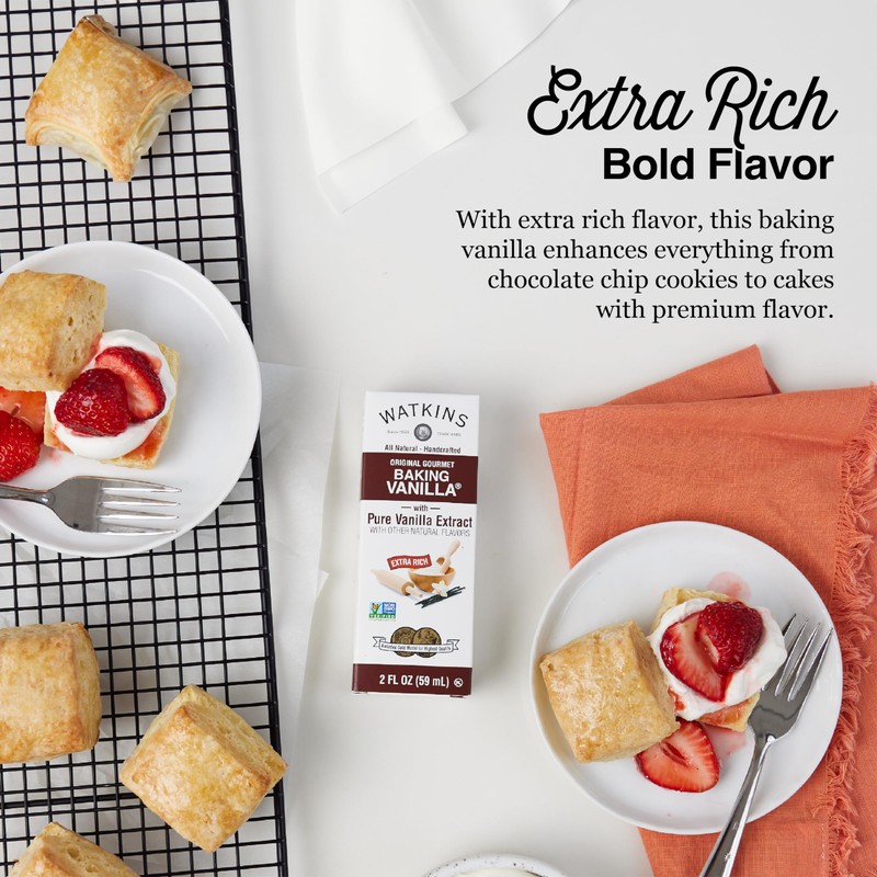 Watkins Original Gourmet Baking Vanilla with Pure Vanilla Extract, 2