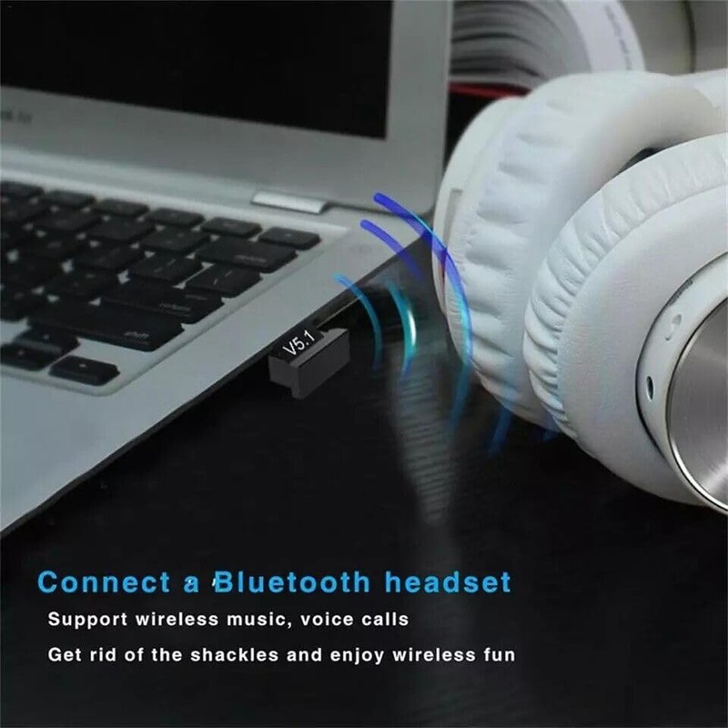 USB Wireless Bluetooth Adapter, Bluetooth 5.1 USB Adapter Receiver Audio
