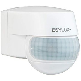 Esylux MD200 surface-mounted 230 Volt IP44 motion detector, white.